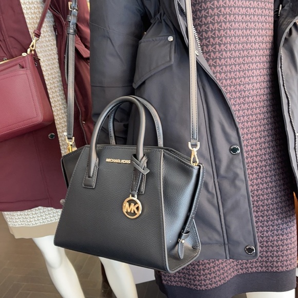 Michael Kors Avril Small Satchel Crossbody Black - Picture 12 of 15